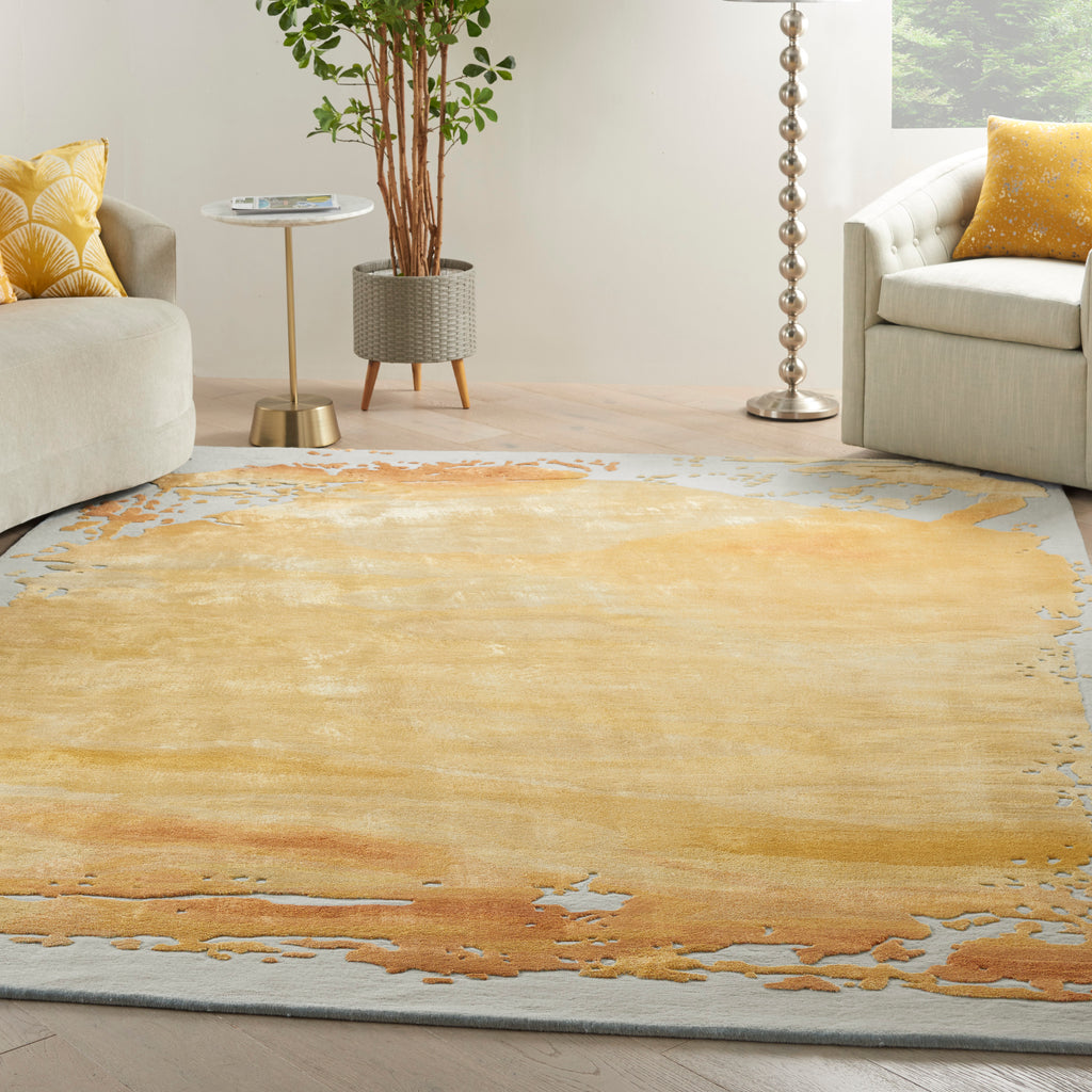 nourison prismatic prs19 grey gold rug