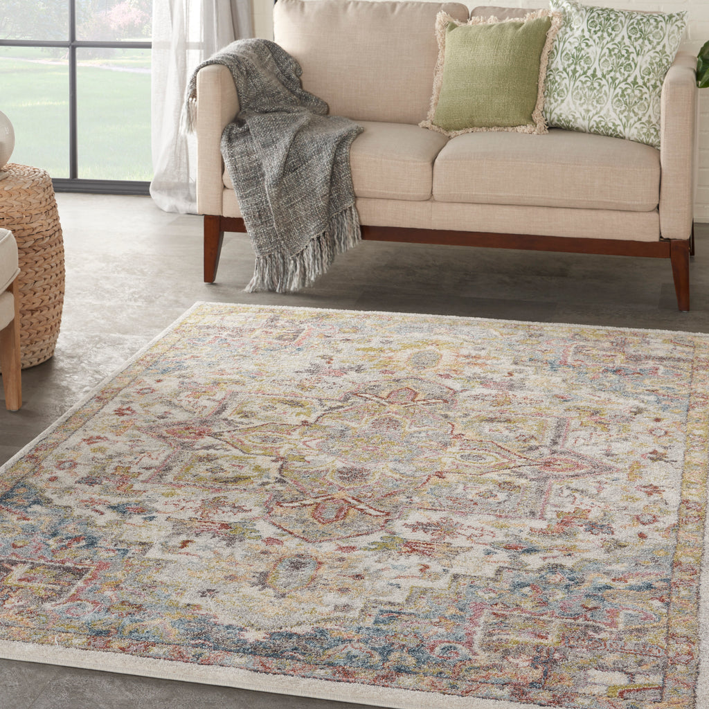 nourison soraya sor04 ivory multi rug
