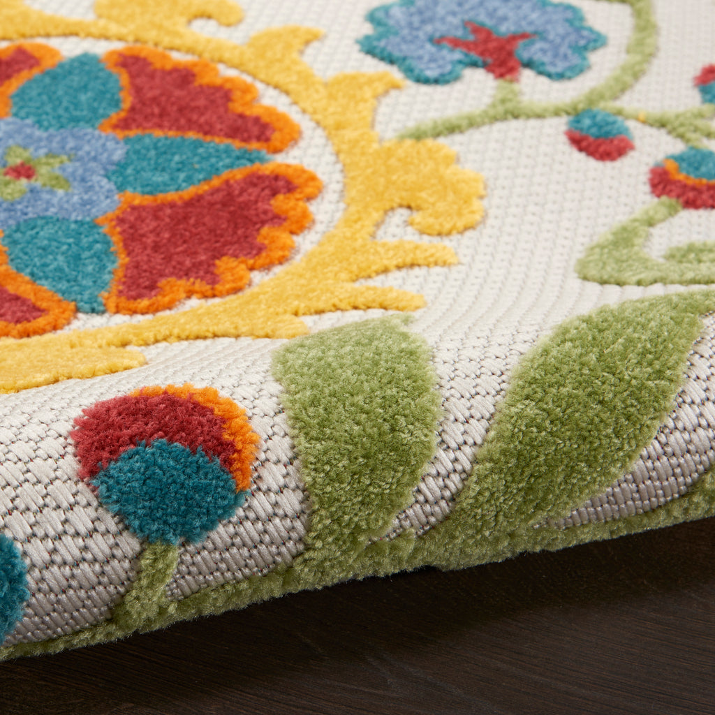 nourison aloha alh17 ivory multi rug
