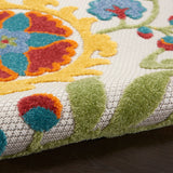 nourison aloha alh17 ivory multi rug