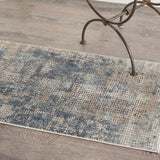 nourison quarry qua02 blue beige rug