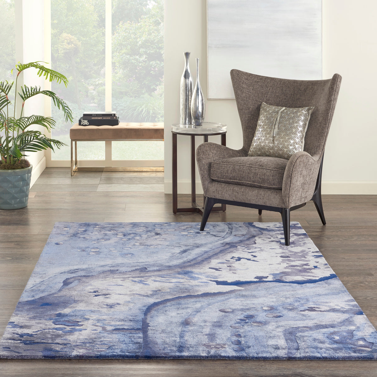 nourison prismatic prs05 blue rug