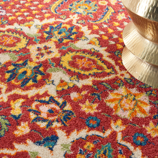 nourison allur alr03 red multicolor rug