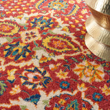 nourison allur alr03 red multicolor rug