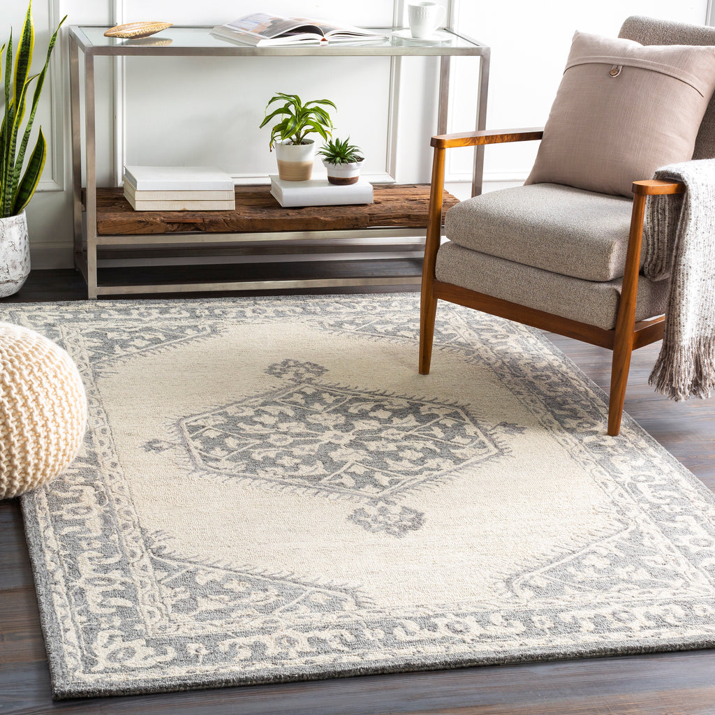 surya granada gnd 2307 medium gray rug