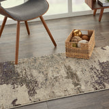 nourison celestial ces02 ivory grey rug