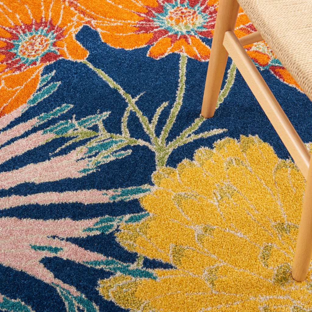 nourison allur alr06 navy multicolor rug