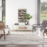 nourison elation etn04 grey ivory rug