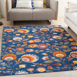 nourison allur alr08 navy multicolor rug