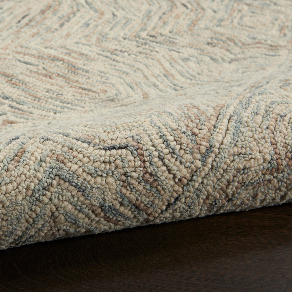 nourison interlock itl03 blue ivory rug