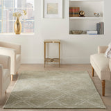 nourison venosa vsn01 green ivory rug