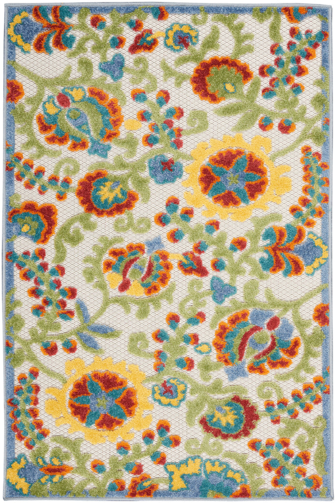 nourison aloha alh17 ivory multi rug