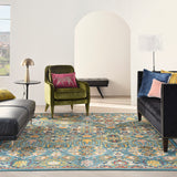 nourison allur alr03 turquoise ivory rug