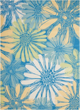 Nourison Clearance & Garden RS022 Blue Rug