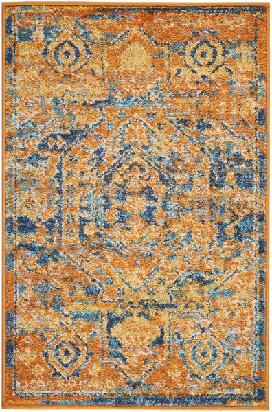 Nourison Clearance Passion PSN07 Teal Rug