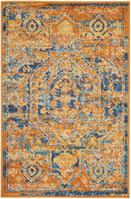 Nourison Clearance Passion PSN07 Teal Rug