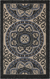 Nourison Clearance Caribbean CRB15 Ivory/Charcoal Rug