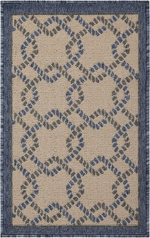 Nourison Clearance Caribbean CRB16 Ivory/Blue Rug