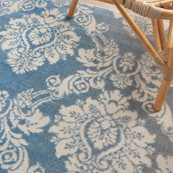 nourison elation etn03 ivory blue rug