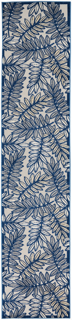 nourison aloha alh18 ivory navy rug