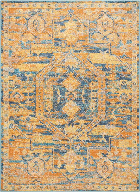 Nourison Clearance Passion PSN07 Teal Rug