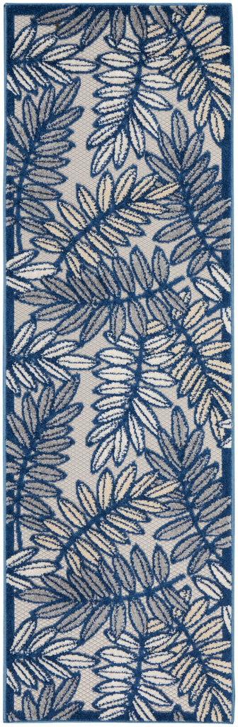 nourison aloha alh18 ivory navy rug