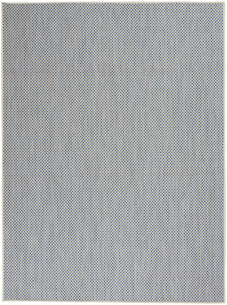 nourison courtyard cou01 ivory blue rug
