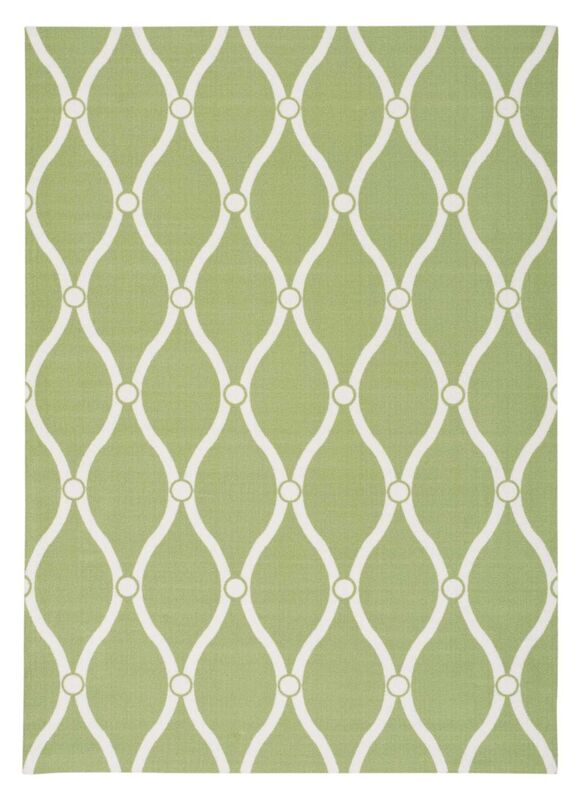 Nourison Clearance & Garden RS089 Green Rug