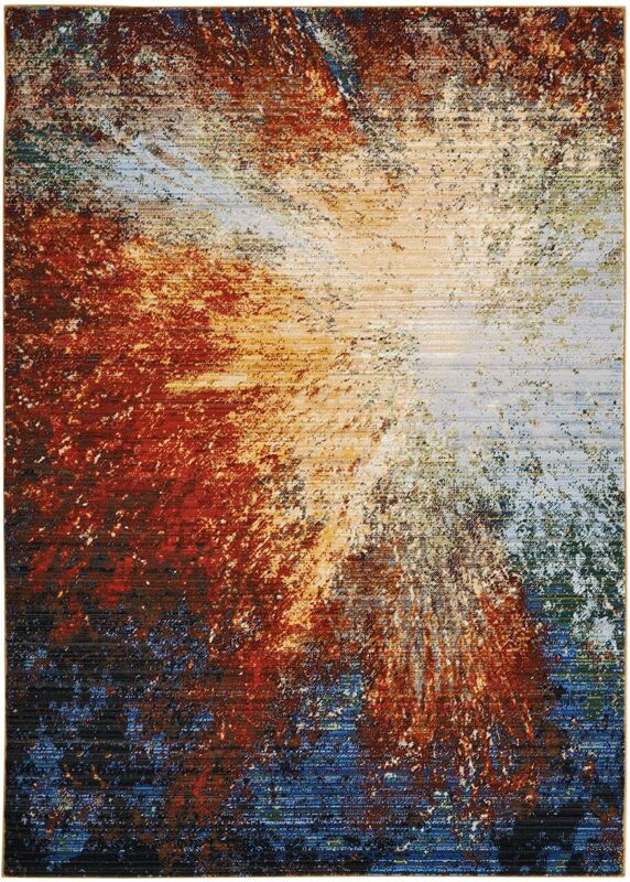 Nourison Chroma CRM02 Red Flare Rug