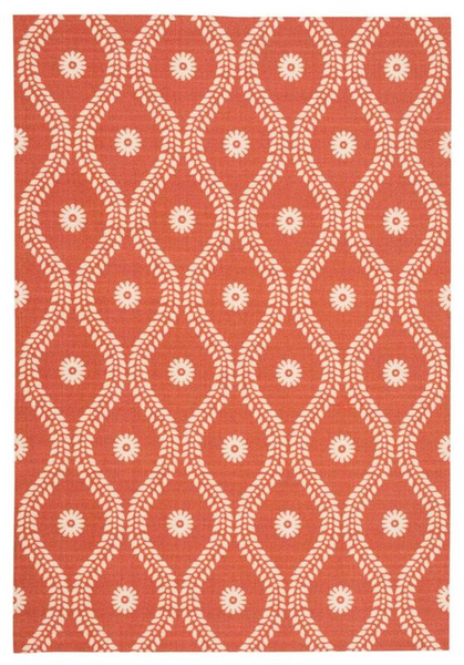 Nourison Clearance & Garden RS085 Rust Rug