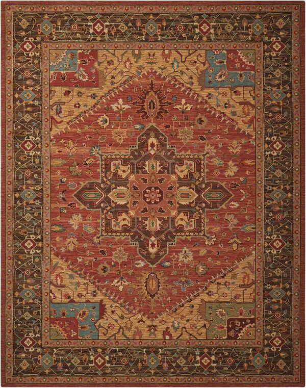 Nourison Clearance Living Treasures LI01 Rust Rug