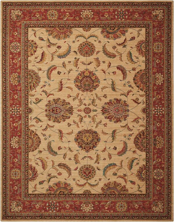 Nourison Clearance Living Treasures LI04 Ivory Red Rug