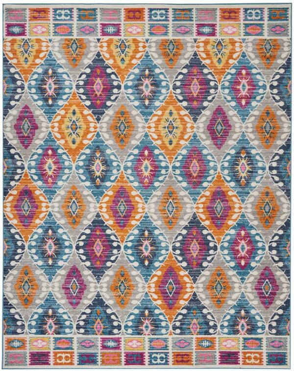 Nourison Clearance Passion PSN02 Teal Rug