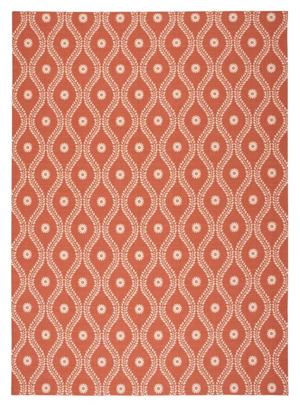Nourison Clearance & Garden RS085 Rust Rug