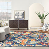nourison allur alr09 navy multicolor rug