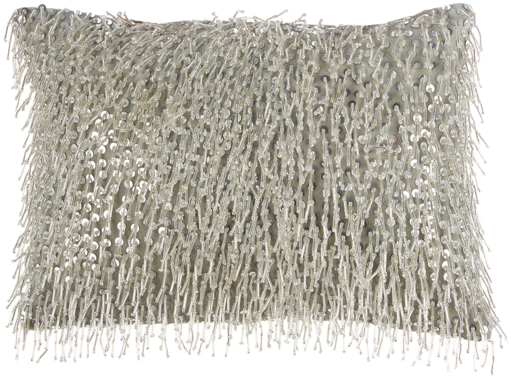 nourison luminescence z0727 silver pillow