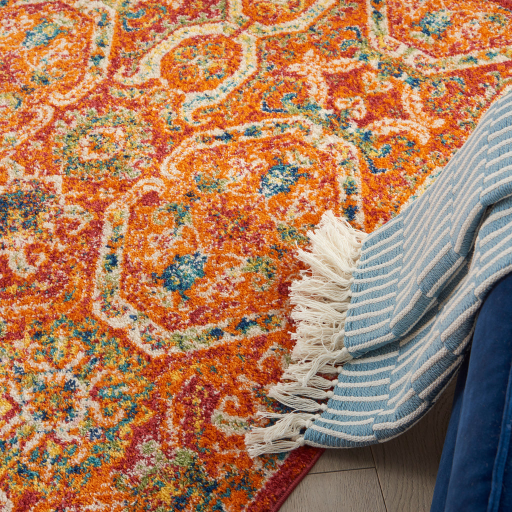 nourison allur alr05 red multicolor rug