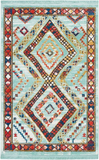 Nourison Clearance Navajo NAV02 Aqua Rug