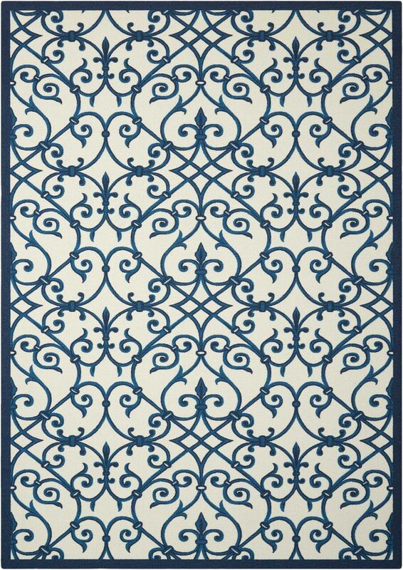 Nourison Clearance & Garden RS093 Blue Rug