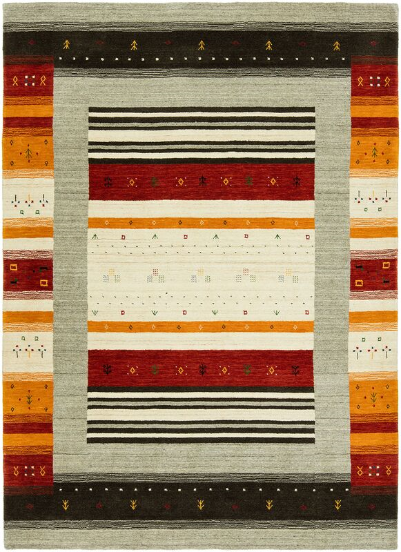 HRI Folk FL1128 Grey Rug