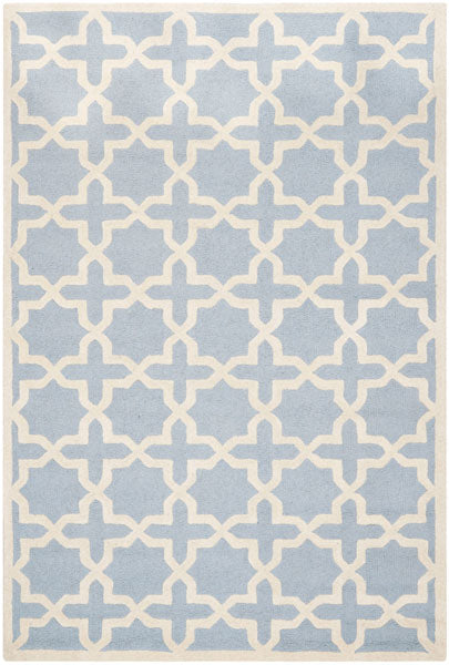 Light Blue Rug with Ivory Accents | Geometric Wool Rug | Safavieh Rugs ...