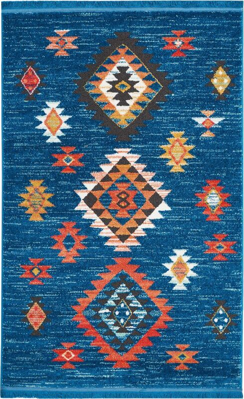 Nourison Clearance Navajo NAV07 Blue Rug