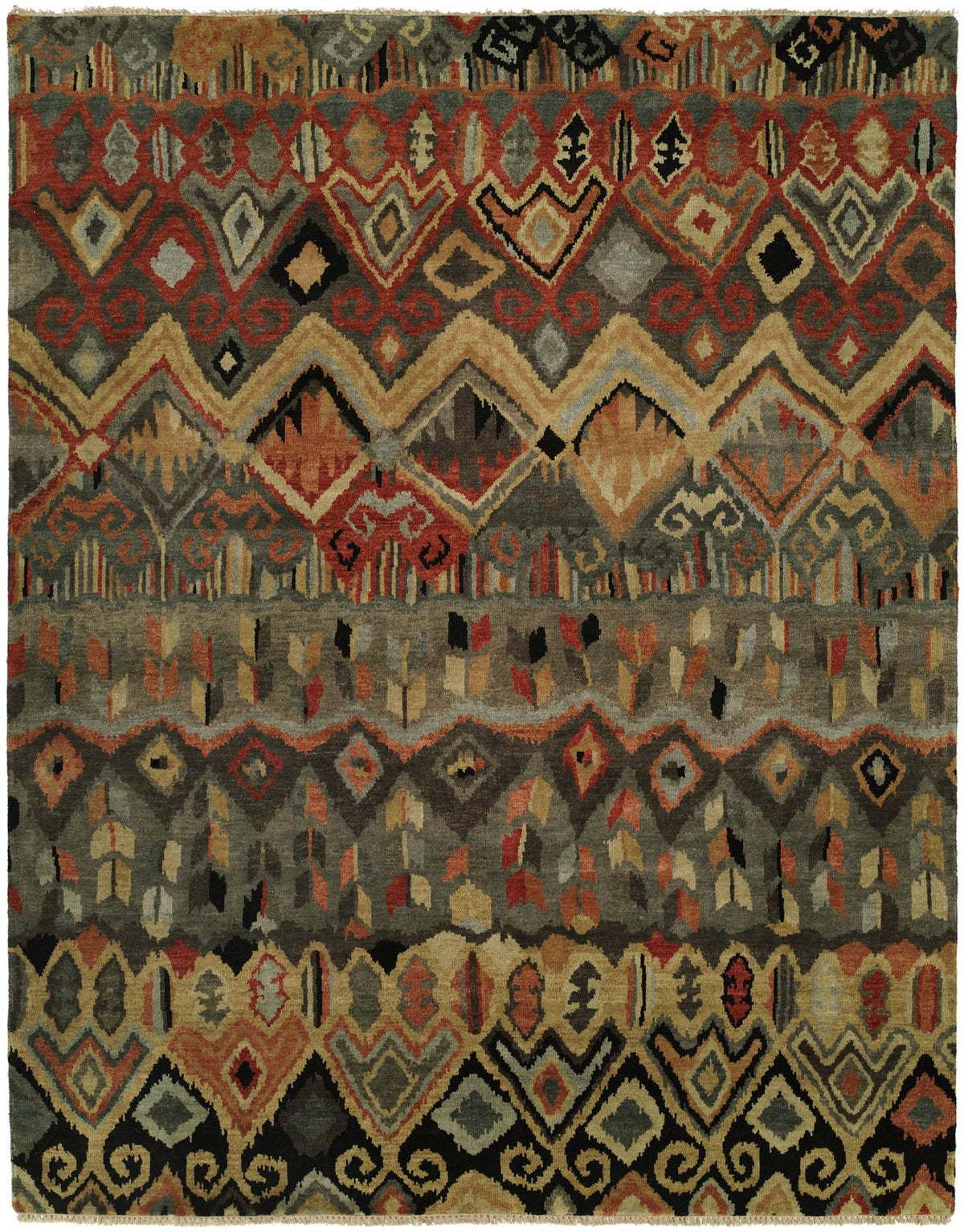 Rugs Done Right Acton AT51 Steel Blue / Earth Tones Rug