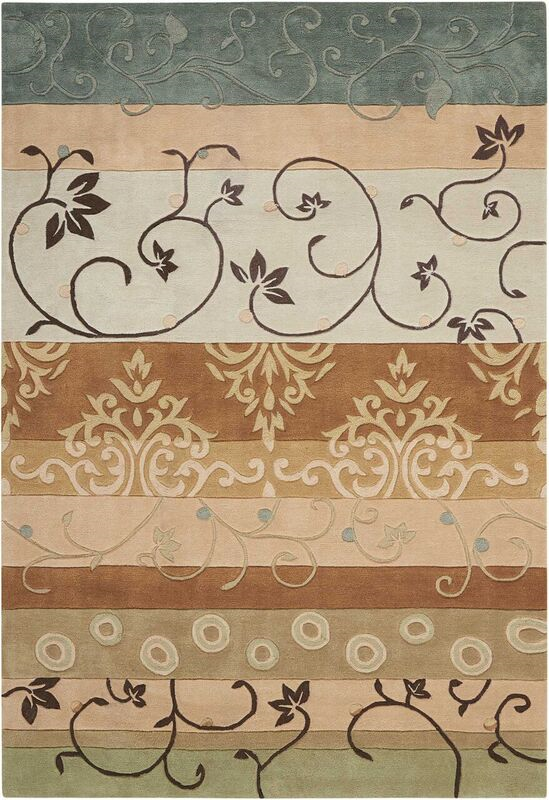Nourison Sale Contour CON10 Green Rug