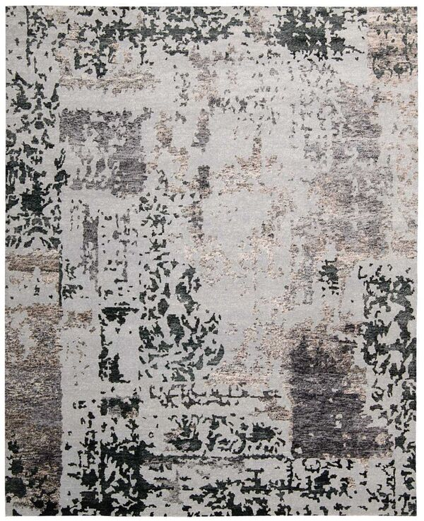 Nourison Silken Shadow SHA16 Silver Grey Rug