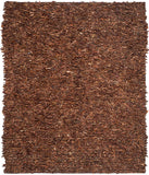 Safavieh Clearance Leather Shag LSG511B Saddle Rug