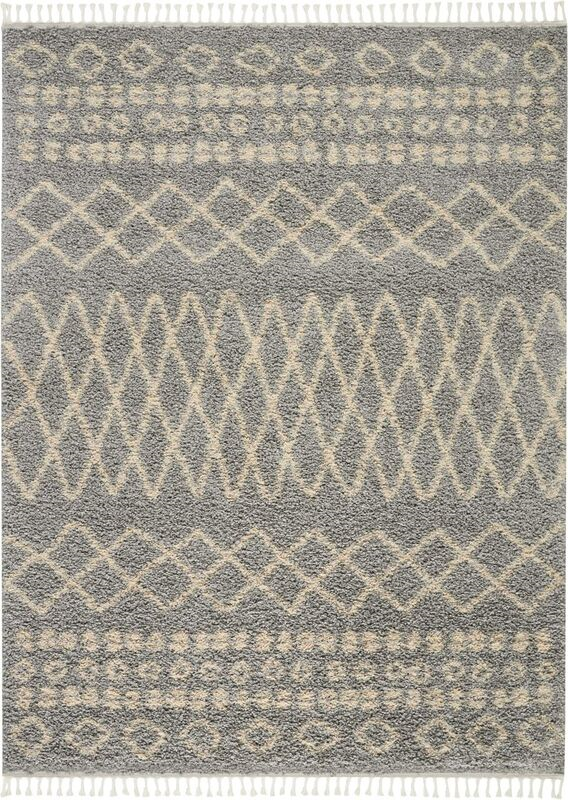 Nourison Clearance Moroccan Shag MRS02 Silver Rug