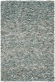 Safavieh Clearance Leather Shag LSG511L Light Blue Rug