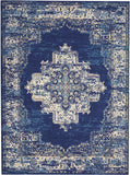Nourison Clearance Grafix GRF14 Navy Blue Rug
