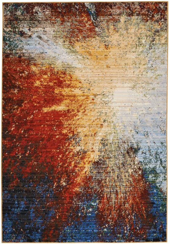 Nourison Chroma CRM02 Red Flare Rug